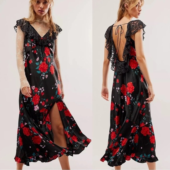 Free People Dresses & Skirts - Free People Warm Heart Floral Midi Dress - Size L